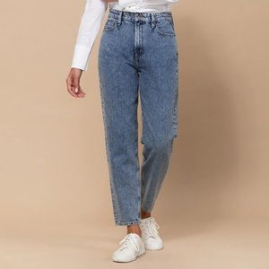 NEUFLORA RHODE ISLAND JEAN/HIDDEN ZOEY MEDIUM WASH CLASSIC TAPERED MOM J…